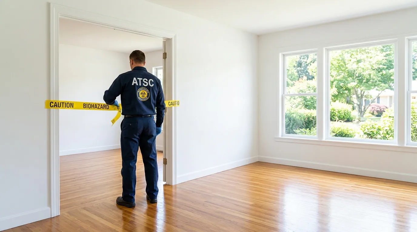 Certified biohazard cleanup crew performing Crime Scene Cleanup in Rockville